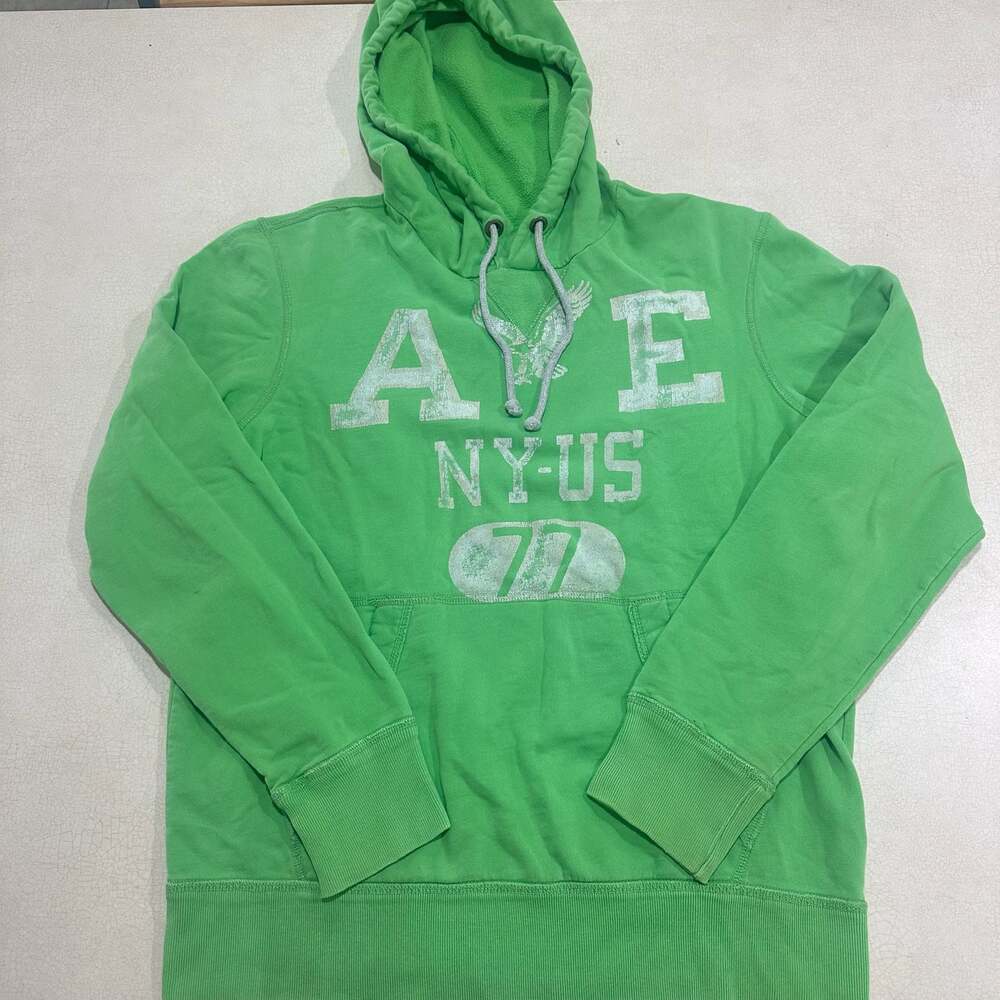 American Eagle Outfitter Hoodie Sweatshirt Mens Sz M Pullover 77 Logo